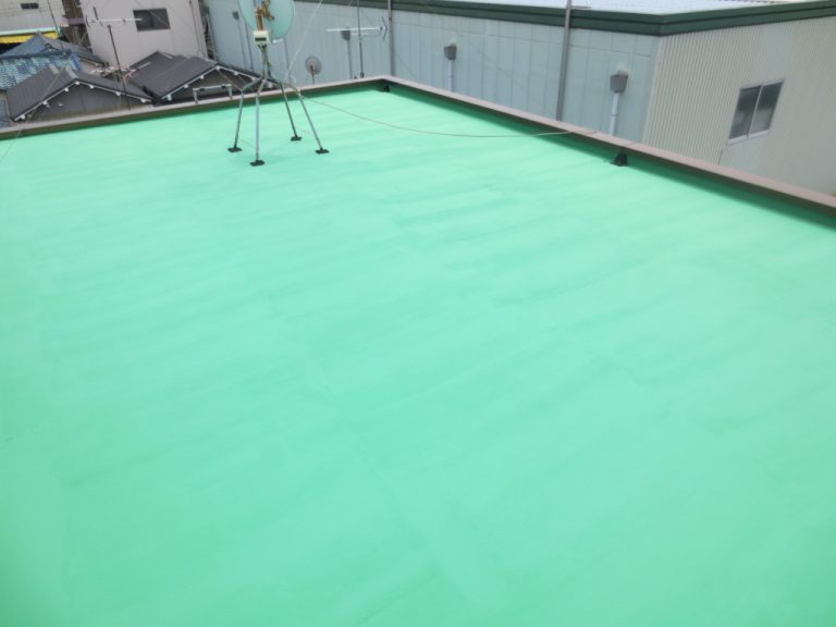 屋上ウレタン防水、そして遮熱塗料「ガイナ」